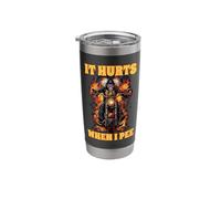 It Hurts When I Pee Cringe Skeleton Stainless Steel Insulated Tumbler