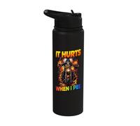 It Hurts When I Pee Cringe Skeleton Stainless Steel Insulated Water Bottle