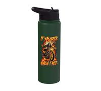 It Hurts When I Pee Cringe Skeleton Stainless Steel Insulated Water Bottle