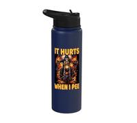 It Hurts When I Pee Cringe Skeleton Stainless Steel Insulated Water Bottle