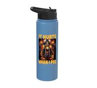 It Hurts When I Pee Cringe Skeleton Stainless Steel Insulated Water Bottle