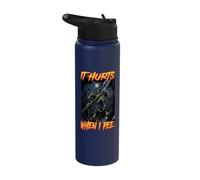 It Hurts When I Pee Cringe Skeleton Stainless Steel Insulated Water Bottle