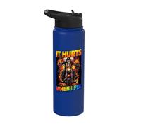 It Hurts When I Pee Cringe Skeleton Stainless Steel Insulated Water Bottle