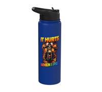 It Hurts When I Pee Cringe Skeleton Stainless Steel Insulated Water Bottle