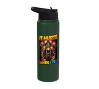 It Hurts When I Pee Cringe Skeleton Stainless Steel Insulated Water Bottle
