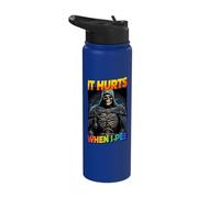 It Hurts When I Pee Cringe Skeleton Stainless Steel Insulated Water Bottle