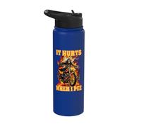 It Hurts When I Pee Cringe Skeleton Stainless Steel Insulated Water Bottle