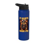 It Hurts When I Pee Cringe Skeleton Stainless Steel Insulated Water Bottle