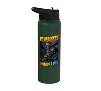 It Hurts When I Pee Cringe Skeleton Stainless Steel Insulated Water Bottle