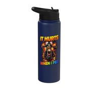 It Hurts When I Pee Cringe Skeleton Stainless Steel Insulated Water Bottle