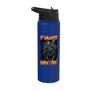 It Hurts When I Pee Cringe Skeleton Stainless Steel Insulated Water Bottle