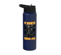 It Hurts When I Pee Cringe Skeleton Stainless Steel Insulated Water Bottle