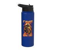 It Hurts When I Pee Cringe Skeleton Stainless Steel Insulated Water Bottle