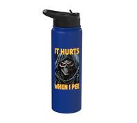 It Hurts When I Pee Cringe Skeleton Stainless Steel Insulated Water Bottle