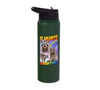 It Hurts When I Pee Raccoon Stainless Steel Insulated Water Bottle