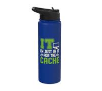 IT I'm Just in It for The Cache IT Helpdesk Tech Support Stainless Steel Insulated Water Bottle