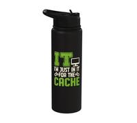 IT I'm Just in It for The Cache IT Helpdesk Tech Support Stainless Steel Insulated Water Bottle