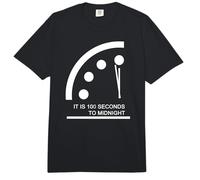 IT is 100 Seconds to Midnight Doomsday Clock Stop Wars Comfort Colors Adult Heavyweight T-Shirt