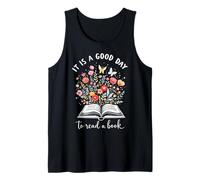 It is A Good Time to Read Book Lover Inspirational Floral Tank Top