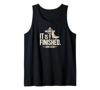 It Is Finished John 19:30 Christian Cross Faith Design Tank Top
