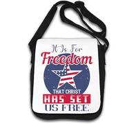 it is for freedom that christ has set us free Shoulder Bag White