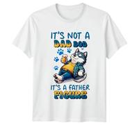 It is Not A Dad BOD It is A Father Figure Fathers Day Humor Holidays Occasions Husky Dog Mens T-Shirt Womens Graphic Tee Gift 2XL White