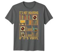 It is Not Hoarding If It is Vinyl Mens Graphic Tee Vinyl Collecting Hobbies Mens T-Shirt M Light Graphite