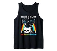 it is ok to be goth and also love rainbows Tank Top