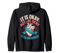 It Is Okay Not To Be Okay PTSD Awareness Zip Hoodie
