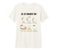 It is Okay to Cute Ducks Mental Health Support Premium T-Shirt