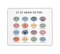 It is Okay to Feel Mouse Pad Feelings Emotions Mental Health Non-Slip Gaming Rubber Base Mousepad for Computer Laptop Home Desk Decor Therapy Office Psychology Therapist Gift 10x12 Inch