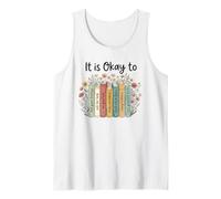 It is Okay to Self Care Mental Wellness Books Tank Top