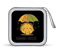 It is Raining Tacos Funny Taco CD Case Holder Portable 40 Capacity DVD Wallet Storage Organizer for Car Travel