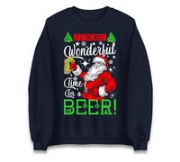 It is the Most Wonderful Time for a Beer Christmas Jumper, Xmas Festive Sweatshirt, Xmas Gift Top