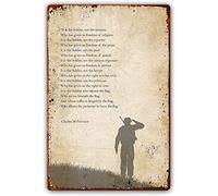 It is The Soldier Poem Wall Art Retro Tin Signs Charles M. Province Quotes Wall Art Poetry Posters Decor for Bathroom Printing Pictures for Kitchen Artwork for Office 8x12 Inch