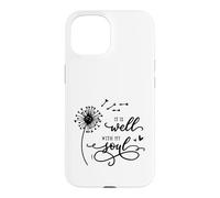 It Is Well With My Soul Christian Cute Blowing Dandelion Case for iPhone 15