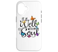 It Is Well With My Soul Christian Hymn - Butterfly Art Case for iPhone 16