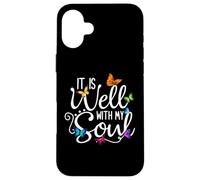 It Is Well With My Soul Christian Hymn - Butterfly Art Case for iPhone 16 Plus