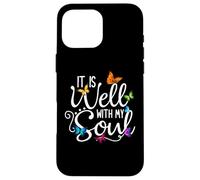 It Is Well With My Soul Christian Hymn - Butterfly Art Case for iPhone 16 Pro Max