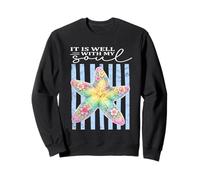 It Is Well With My Soul Christian Pretty Ocean Starfish Sweatshirt