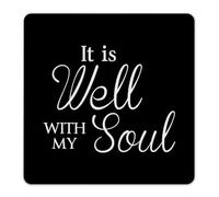 It Is Well With My Soul Farmhouse Metal Tin Sign Decorative House Wall Art Plaques Room Decor for Men Aluminum Tin Signs for Cabin Men Porch 12x12 Inch