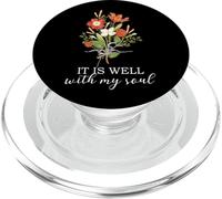 It Is Well With My Soul Floral Christian Faith PopSockets PopGrip for MagSafe