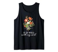 It is Well with My Soul Floral Christian Faith Tank Top