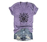 It is Well with My Soul T-Shirt Floral Faith V-Neck Tee Women's Christian Garden Shirt Church Clothing Tops for Women UK