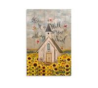 It Is Well With My Souls Motivational Vintage Style Poster Set - Wall Decor, Aesthetic Canvas Painting for A Cozy Homer 20x30inch(50x75cm)