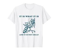 It Is What It Is And It Is Not Great Funny Racoon Sarcastic T-Shirt