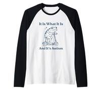 It is What It is and It's Autism Retro Autism Awareness Raglan Baseball Tee