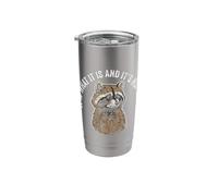 It is What It is and It's Not Great I Retro Raccoon Stainless Steel Insulated Tumbler
