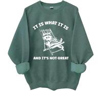It Is What It Is And Its Not Great Sweatshirt, It Is What It Is And Its Not Great, Funny Shirts Women Man Green