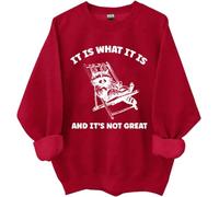 It Is What It Is And Its Not Great Sweatshirt, It Is What It Is And Its Not Great, Funny Shirts Women Man Claret